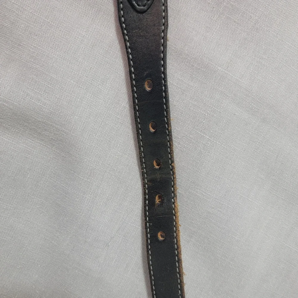 Justin Black Leather Top Grain Cowhide Beaded Western Belt Size 26 Made in USA